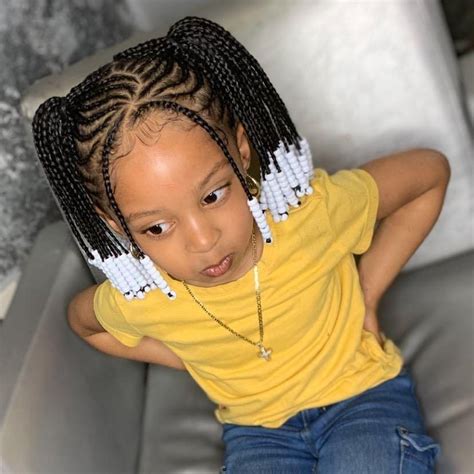 Hair_By_Ronel sur Instagram: "Kids 2 Ponytail Braids 💫 ___________________________… | Black kids ...