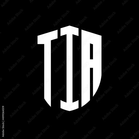 TIA letter logo design. TIA modern letter logo with black background ...