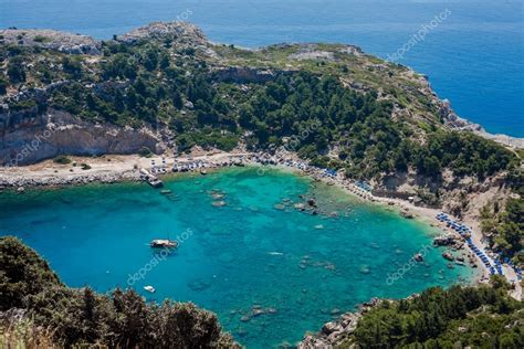 Laguna coast of the island of Rhodes in Greece Stock Photo by ©matovkina 84857558