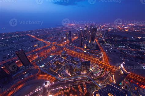 Dubai night skyline 11260214 Stock Photo at Vecteezy