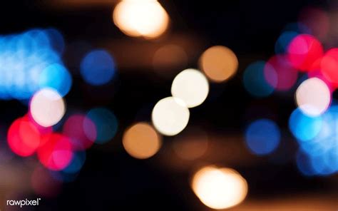 Blurred bokeh lights night time wallpaper | free image by rawpixel.com ...