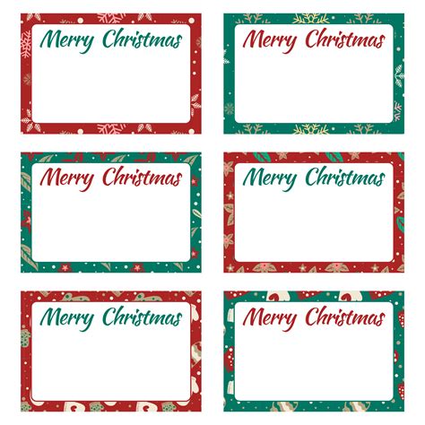 Blank Tags Labels Christmas - 10 Free PDF Printables | Printablee