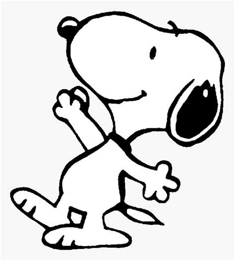 Snoopy Png - Snoopy Dog Black And White, Transparent Png - kindpng