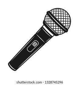 Microphone Vector Object Design Element Monochrome Stock Vector (Royalty Free) 1328745296 ...