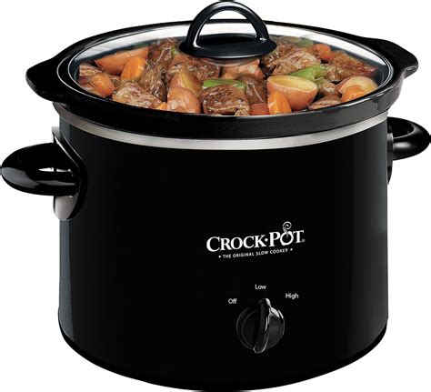 Crock-Pot 2-QT Round Manual Slow Cooker, Black: Amazon.co.uk: Kitchen & Home