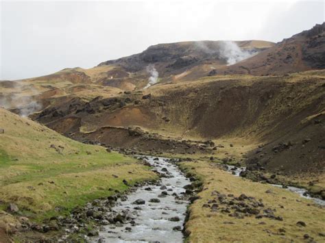 Volcanic Landscapes: Hengill volcano, Reykjadalur, Iceland, 28th April 2014