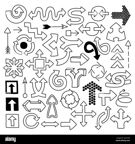 Doodle arrow symbols set Stock Photo - Alamy