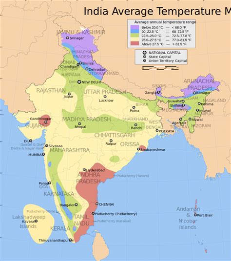 India-Annual-Temperature-Map - BragitOff.com