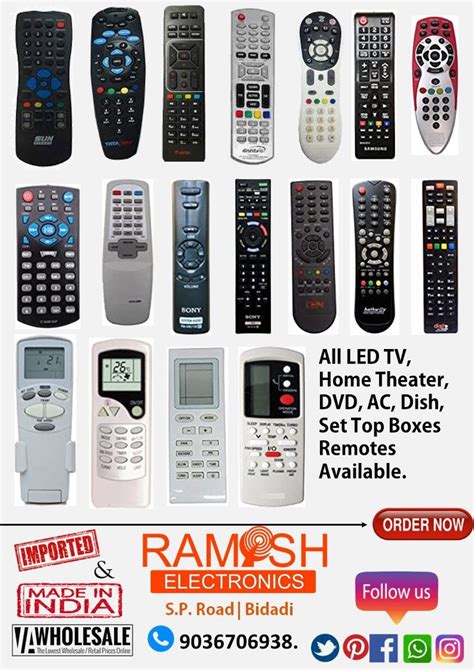 Remotes for TV, Home Theater, AC, Set Top Box, Dish and Fan. Tv Remote ...