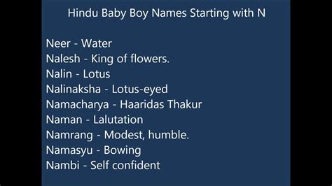 Hindu Baby Boy Names Starting Letter N | mamiihondenk.org