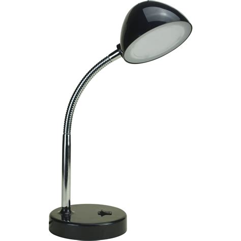 Mainstays 3.5 Watt LED Desk Lamp with USB Port, Metal Gooseneck, Black ...