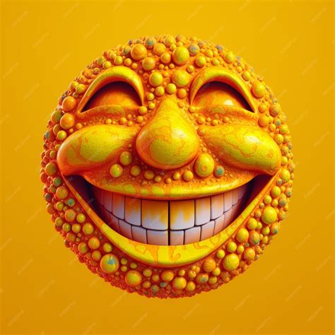 Premium AI Image | There is a yellow smiley face with many bubbles on it generative ai