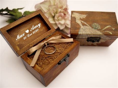 Personalized Rustic Ring Bearer Box Rustic Wedding Vintage - Etsy