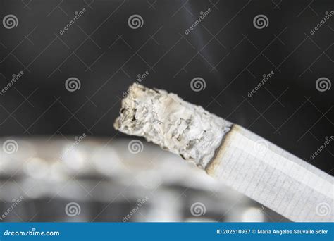 Ash from a cigarette. stock image. Image of harmful - 202610937