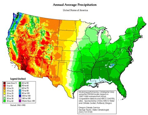 Precipitation map of the lower 48 U.S. - Vivid Maps