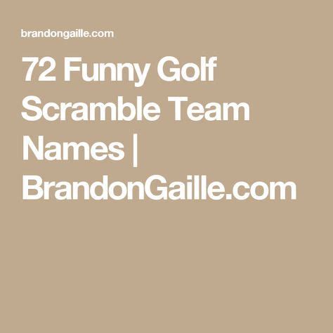 101 Funny Golf Scramble Team Names | Golf humor, Team names, Bakery names