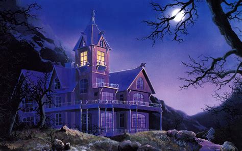 Haunted House HD Wallpaper: A Heavy Metal Halloween Vibe