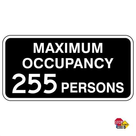 Fire Code Maximum Occupancy Sign - 12x6 | Signs, Coding, Health and safety