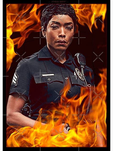 "911 - Athena Grant - Flames" Poster for Sale by vickytoriaq | Redbubble