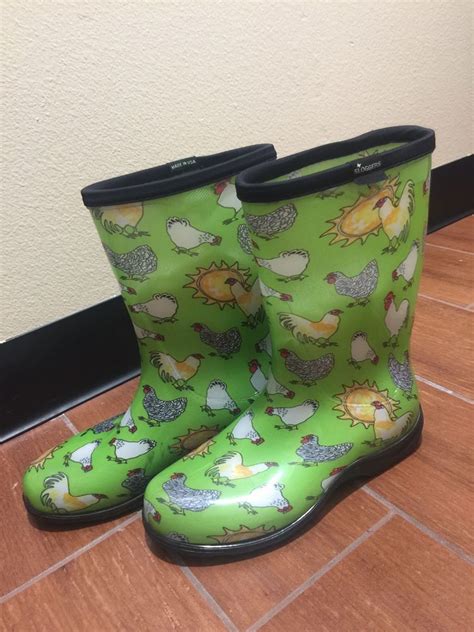 Sloggers Women's Rain And Garden Chicken Print Collection Garden Boots ...