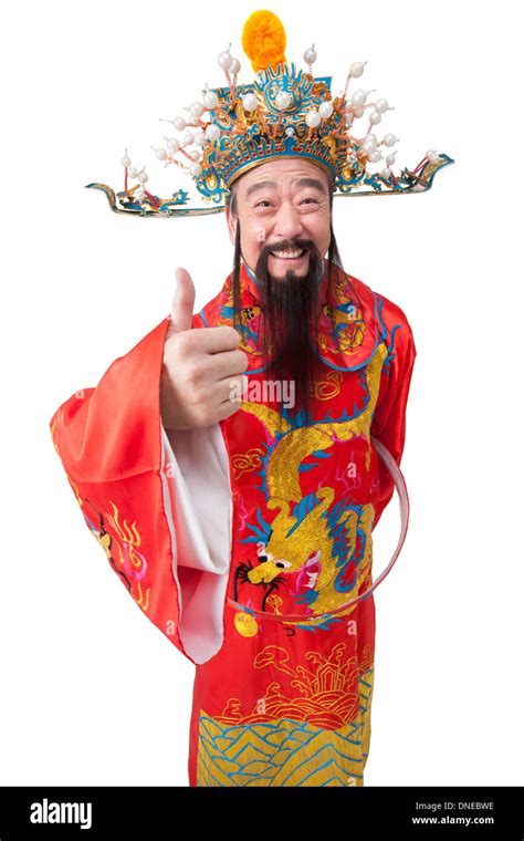 Chinese God of Wealth doing thumbs up Stock Photo: 64855546 - Alamy