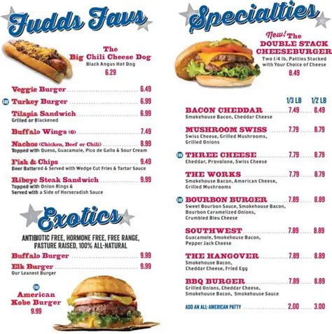 Fuddruckers Kids Menu