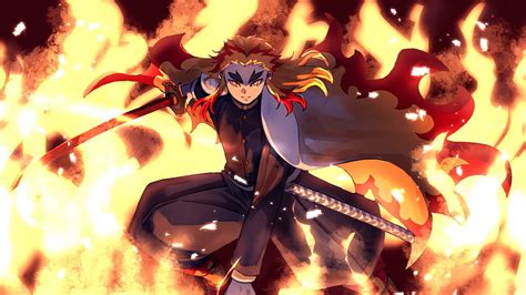 2560x1440px, 2K Free download | Kyojuro Rengoku From Demon Slayer 1440P Resolution , Anime ...