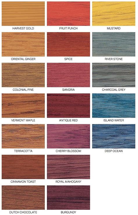 Wood Stain Color Chart, Wood Stain Colors, Nice Rack, Ginger Spice ...