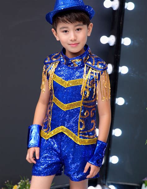 20SS-06A Matching Set/BOYS Concert Costume, Sequined Dance Costume | KIDDY COSTUME