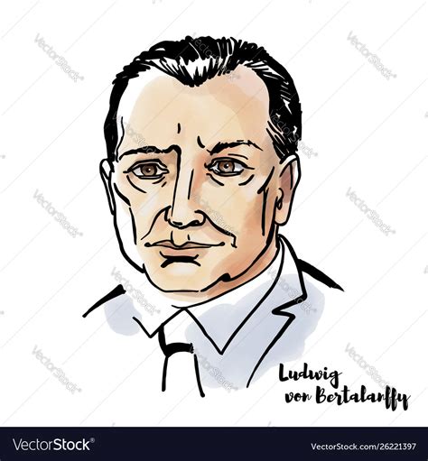 Ludwig von bertalanffy portrait Royalty Free Vector Image