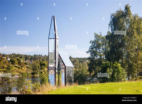 Kongsberg mirror church Stock Photo - Alamy