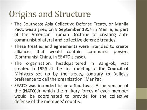 PPT - SEATO ( Southeast Asia Treaty Organization) PowerPoint ...