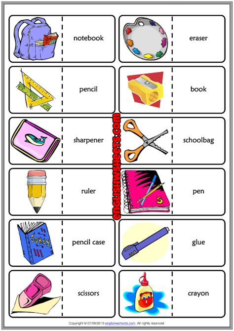 Classroom Objects Vocabulary In English With Games - Bank2home.com