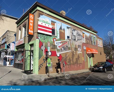 Large Mural at Tenleytown in Washington DC Editorial Photography - Image of 12318, sidewalk ...