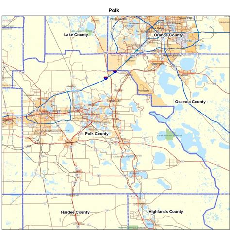 Polk County, FL Map | Florida Map - Map of Florida - Florida State, County and City Maps