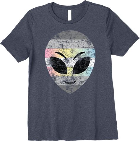 Vintage Happy Alien Demifluid Pride Flag Premium T-Shirt