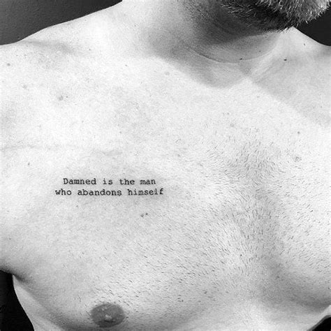 Mens Quote Small Upper Chest Tattoo Ideas | Chest tattoo men, Small ...