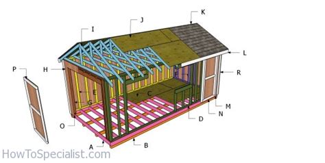 10x20 Gable Shed Roof Plans | HowToSpecialist - How to Build, Step by ...