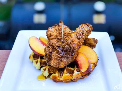 Buttermilk Fried Chicken with Thyme Cheddar Waffles | CarnalDish