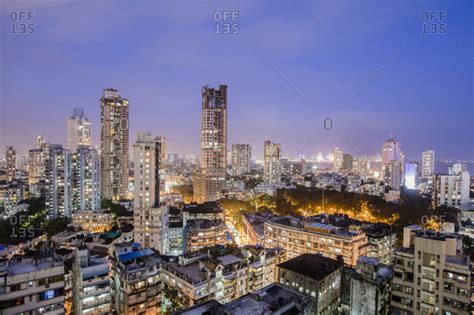 General view of the skyline of central Mumbai (Bombay), Maharashtra, India, Asia stock photo ...