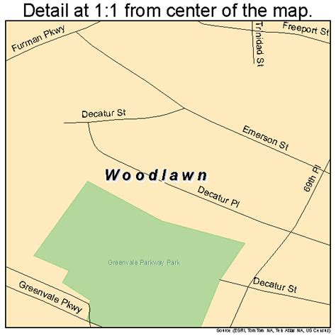 Woodlawn Maryland Street Map 2486525