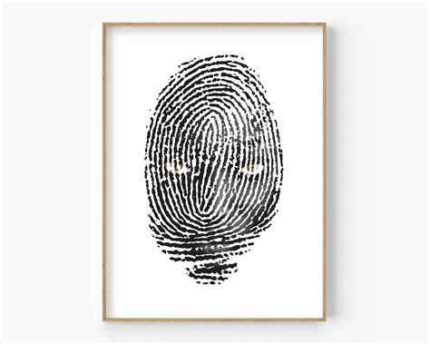 Fingerprint Wall Art Fingerprint With Black Woman Eyes Art | Etsy