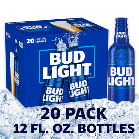 Bud Light Beer, 20 Pack Beer, 16 FL OZ Bottles – Walmart Inventory ...