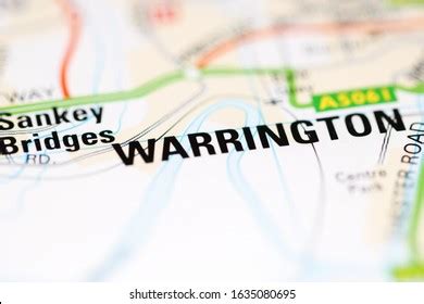 Warrington On Geographical Map Uk Stock Photo 1635080695 | Shutterstock