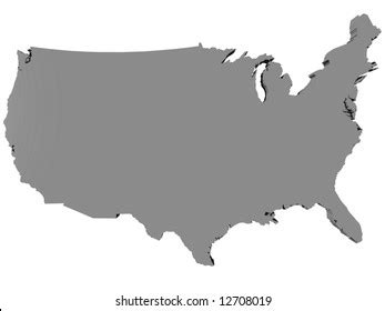 Usa Map: ภาพประกอบสต็อก 12708019 | Shutterstock