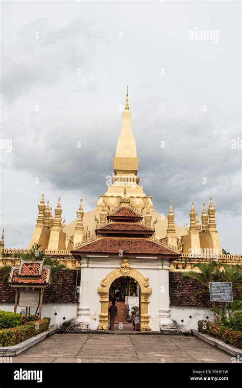 That Luang in Laos Stock Photo - Alamy