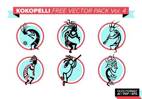 Kokopelli Free Vector Pack Vol. 4 - Download Free Vectors, Clipart ...