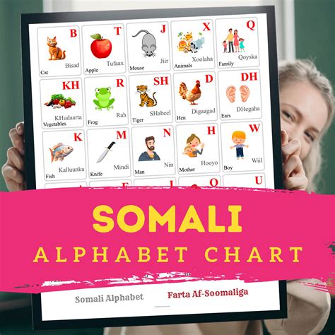 Somali Alphabet Poster | Chart, Colorful – Mamma Learn