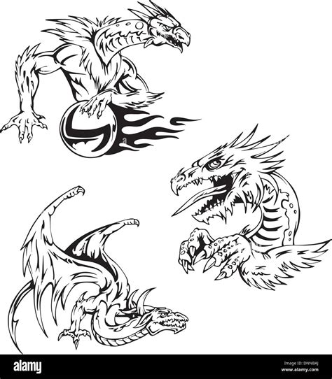 Tattoo dragon designs Cut Out Stock Images & Pictures - Alamy