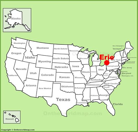 Erie (Pennsylvania) location on the U.S. Map